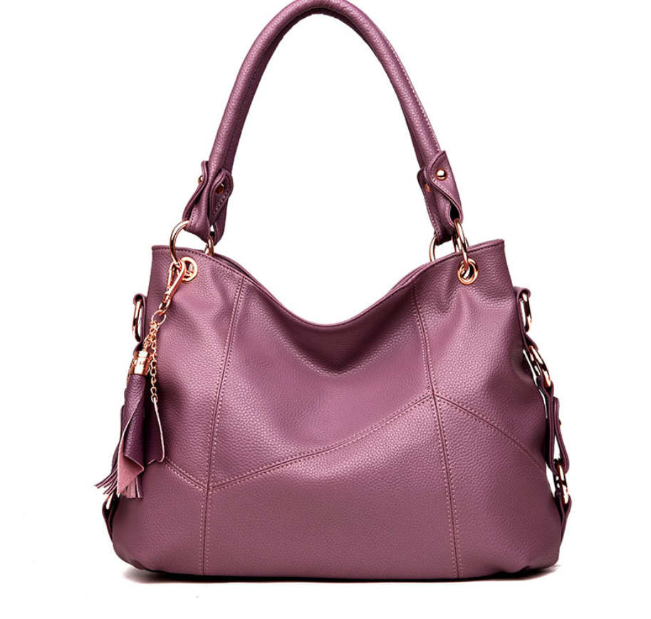 Leather tassel soft leather shoulder bag - Image 7