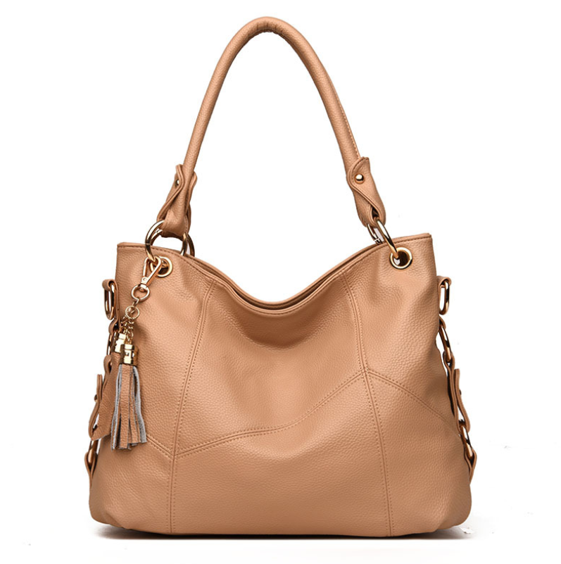 Leather tassel soft leather shoulder bag - Image 14