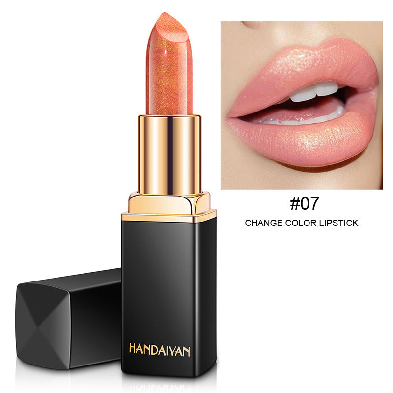 Shiny Metallic Lipstick Pearlescent Color Temperature Change Lipstick Gilt Lipstick - Image 12