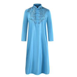 Spring And Summer Men’S Robe, Middle Eastern Muslim Long-Sleeved Robe