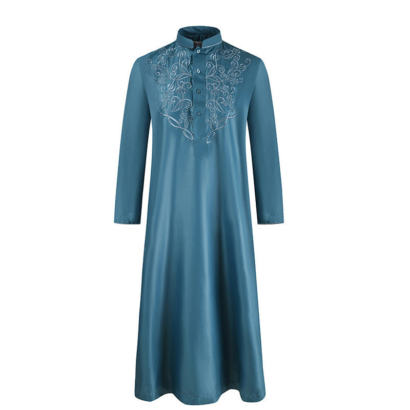 Spring And Summer Men'S Robe, Middle Eastern Muslim Long-Sleeved Robe - Image 12