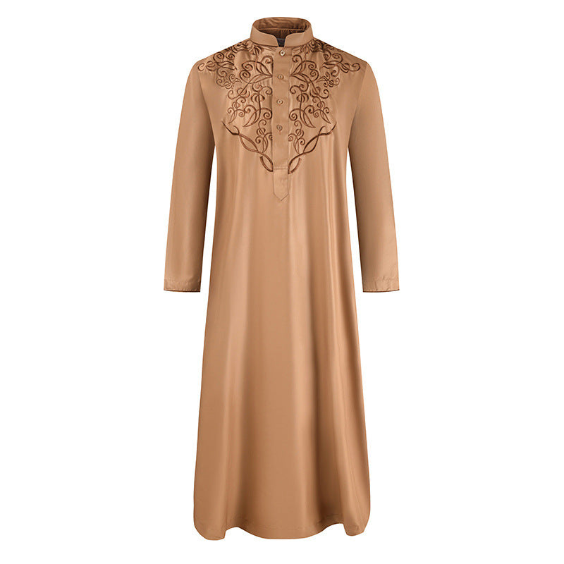 Spring And Summer Men'S Robe, Middle Eastern Muslim Long-Sleeved Robe - Image 9
