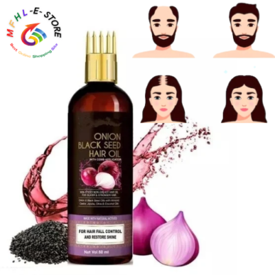 Black Seed Onion Oil for Hair Growth with comb applicator Black Seed Onion Oil for Hair Growth with comb applicator
