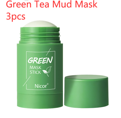 Cleansing Green Tea Mask Clay Stick Oil Control Anti-Acne Whitening Seaweed Mask Skin Care - Image 19