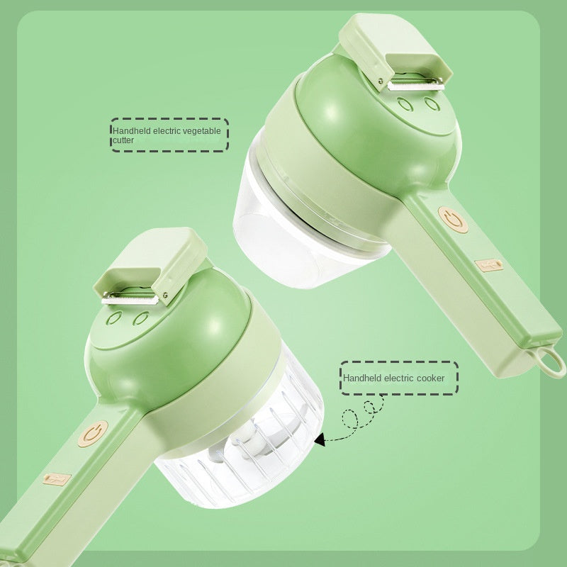 Multifunctional Electric Vegetable Slicer Kitchen Fruit Salad Cutter Carrot Potato Chopper Cutting Machine Stainless Steel Blade - Image 4