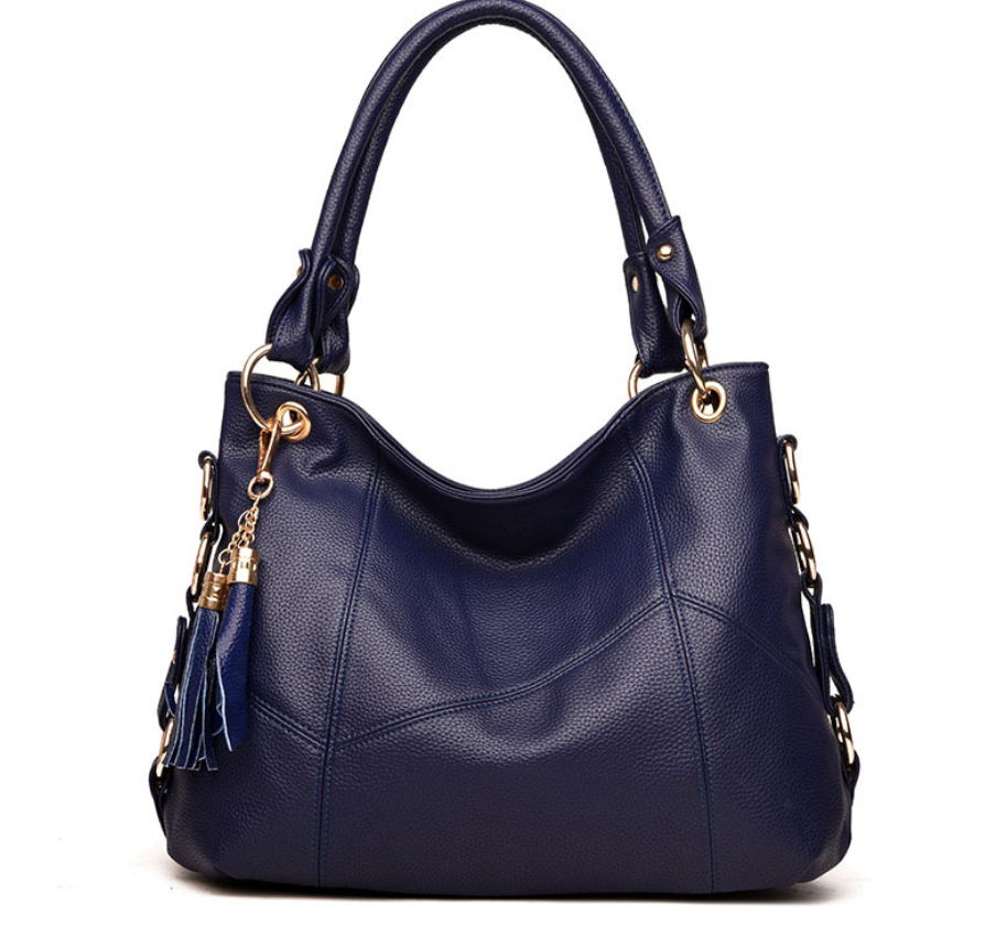Leather tassel soft leather shoulder bag - Image 12