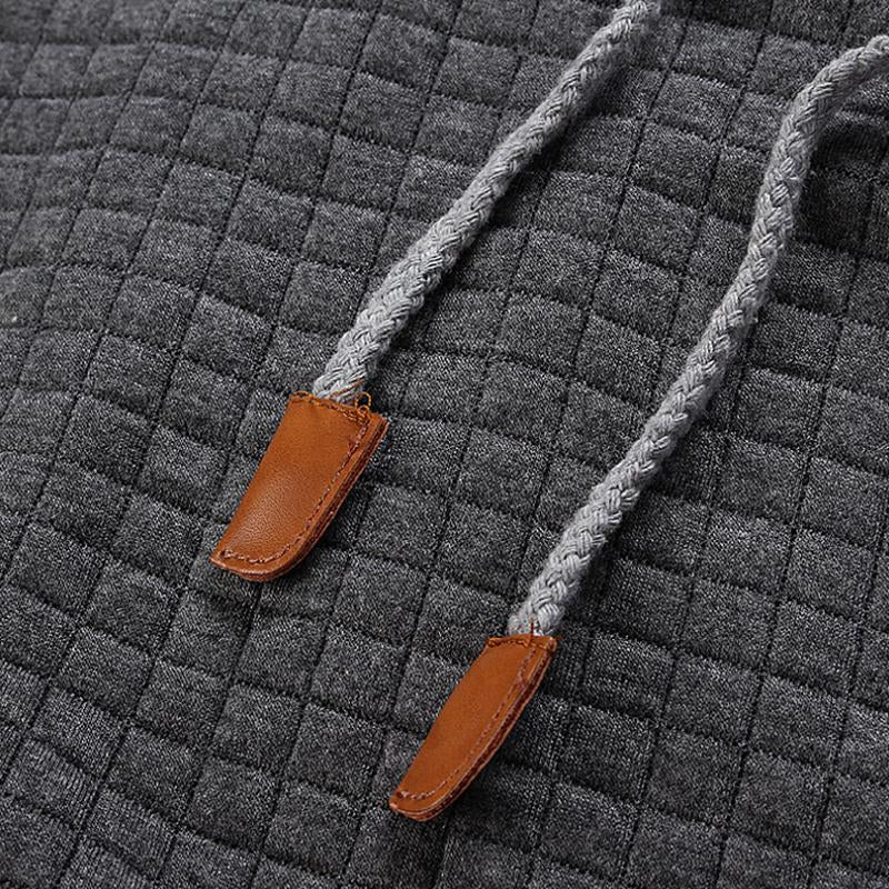 Men's Jacquard Sweater Long-sleeved Hoodie Warm Color Hooded Sweatshirt Jacket - Image 5