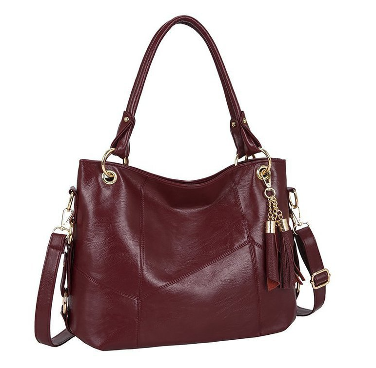 Leather tassel soft leather shoulder bag - Image 13