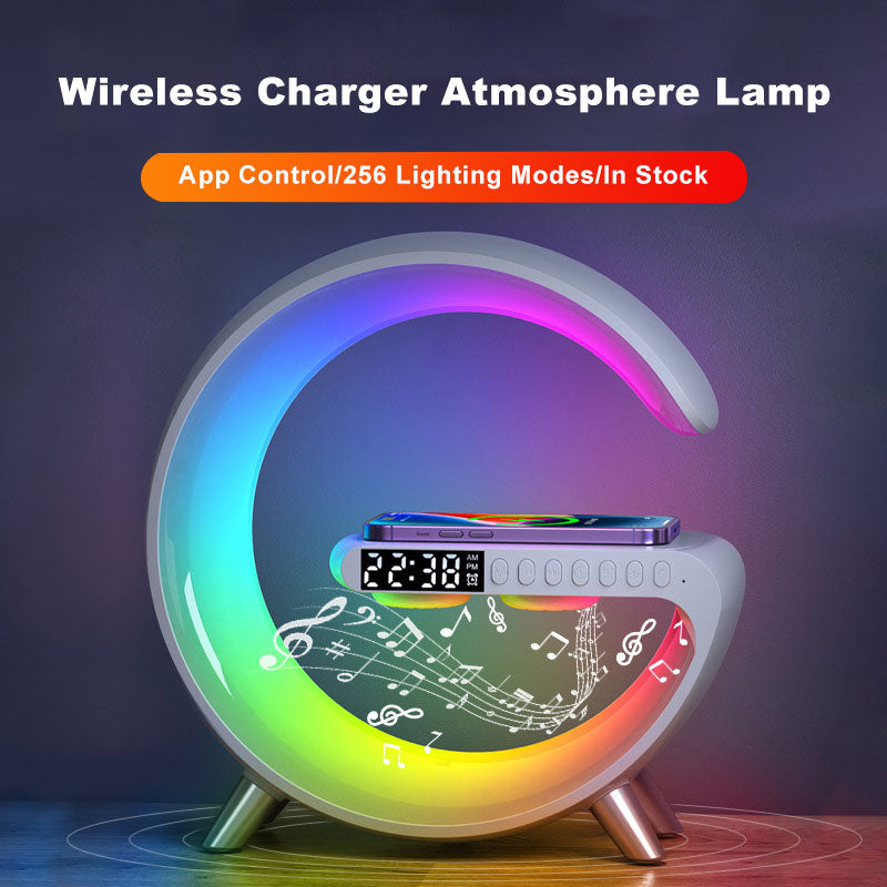 2023 New Intelligent LED Lamp Bluetooth Speake Wireless Charger Atmosphere Lamp App Control For Bedroom Home Decor - Image 2