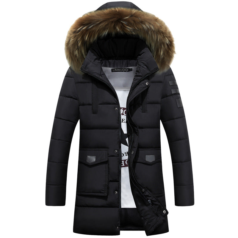 Men s Warm Overcoat Winter Coat Parka Hooded Jackets - Image 3