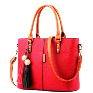 Red Stylish Shopping Leather Handbag For Women Red Stylish Shopping Leather Handbag For Women