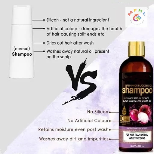 Hair Care Set of Black Seed Onion Hair Oil + Shampoo + Conditioner for Hair fall Control 300 ml - Image 4