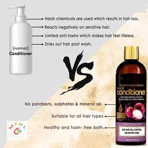 Hair Care Set of Black Seed Onion Hair Oil + Shampoo + Conditioner for Hair fall Control 300 ml - Image 5