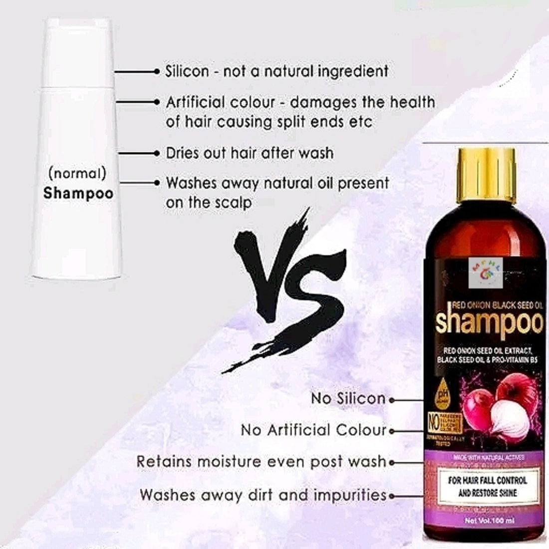 Black Seed Onion Hair Oil + Shampoo for Hairloss Control with comb applicator - Image 13