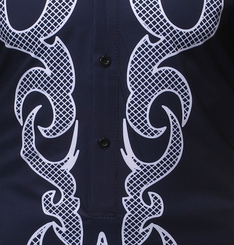 African Dashiki Robe Print Dress Shirt Men Hipster Hip Hop Casual - Image 6