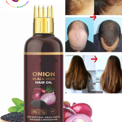 Onion Black Seed Hair Oil for Growth Oil with comb applicator Onion Black Seed Hair Oil for Growth Oil with comb applicator