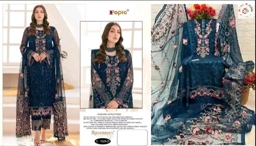 Teal Pakistani Suit for Women - Image 4