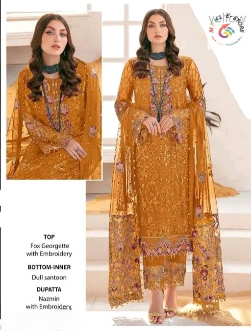Yellow Pakistani Suit for Women
