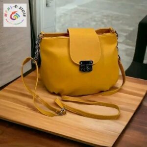 Yellow Convertible Sling Bag for Women – 2-in-1 Shoulder & Crossbody Bag