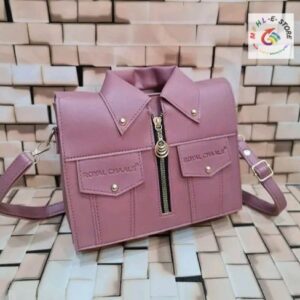 Pink Collar Shirt Style Sling Bag
